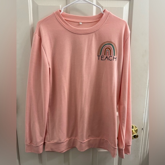 Pink 'Teach' Sweatshirt - Picture 1 of 7